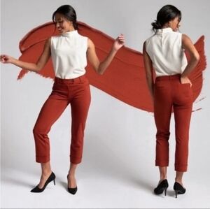 BetaBrand Jade 2.0 Amber Rust Orange Cuffed Cropped Dress Yoga Pants